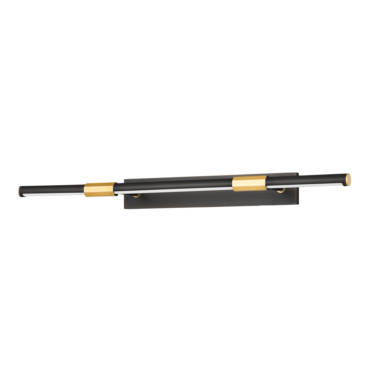 Melbourne Picture Light 30" in aged brass — a Hudson Valley picture light for gallery walls and reading nooks at Laurie Yapp Home.