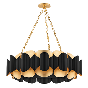 Banks Chandelier in black — a Hudson Valley chandelier for dining rooms, entries, and living rooms at Laurie Yapp Home.