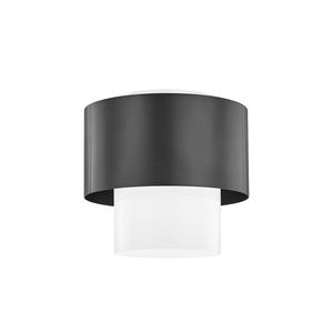 Corinth Flush Mount in bronze shown from a second angle to highlight the shade profile and mounting canopy.