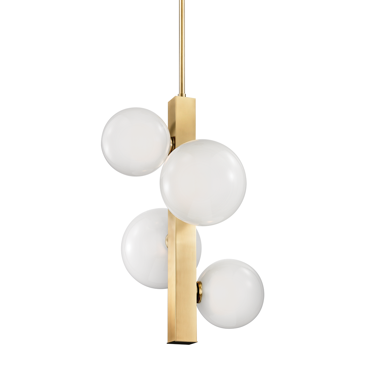 Hinsdale Pendant in aged brass — a Hudson Valley pendant for kitchens, entries, and dining rooms at Laurie Yapp Home.