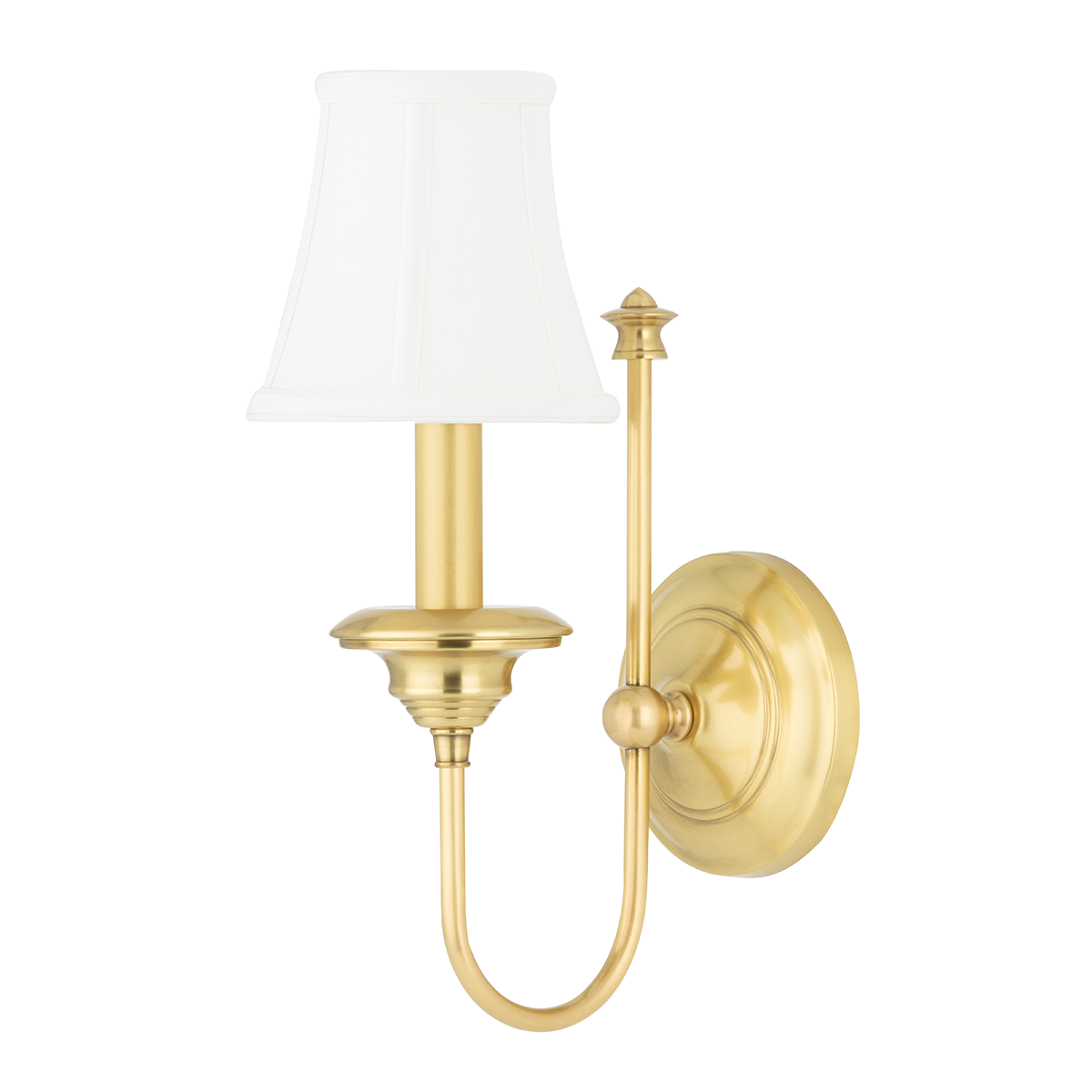 Yorktown Wall Sconce 5.5" in aged brass — a Hudson Valley wall sconce for bathrooms, hallways, and living rooms at Laurie Yapp Home.