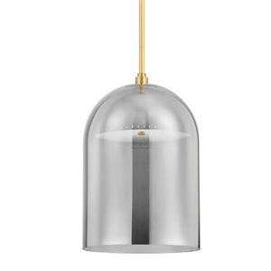 Dorval Pendant 13" in aged brass — a Hudson Valley pendant for kitchens, entries, and dining rooms at Laurie Yapp Home.