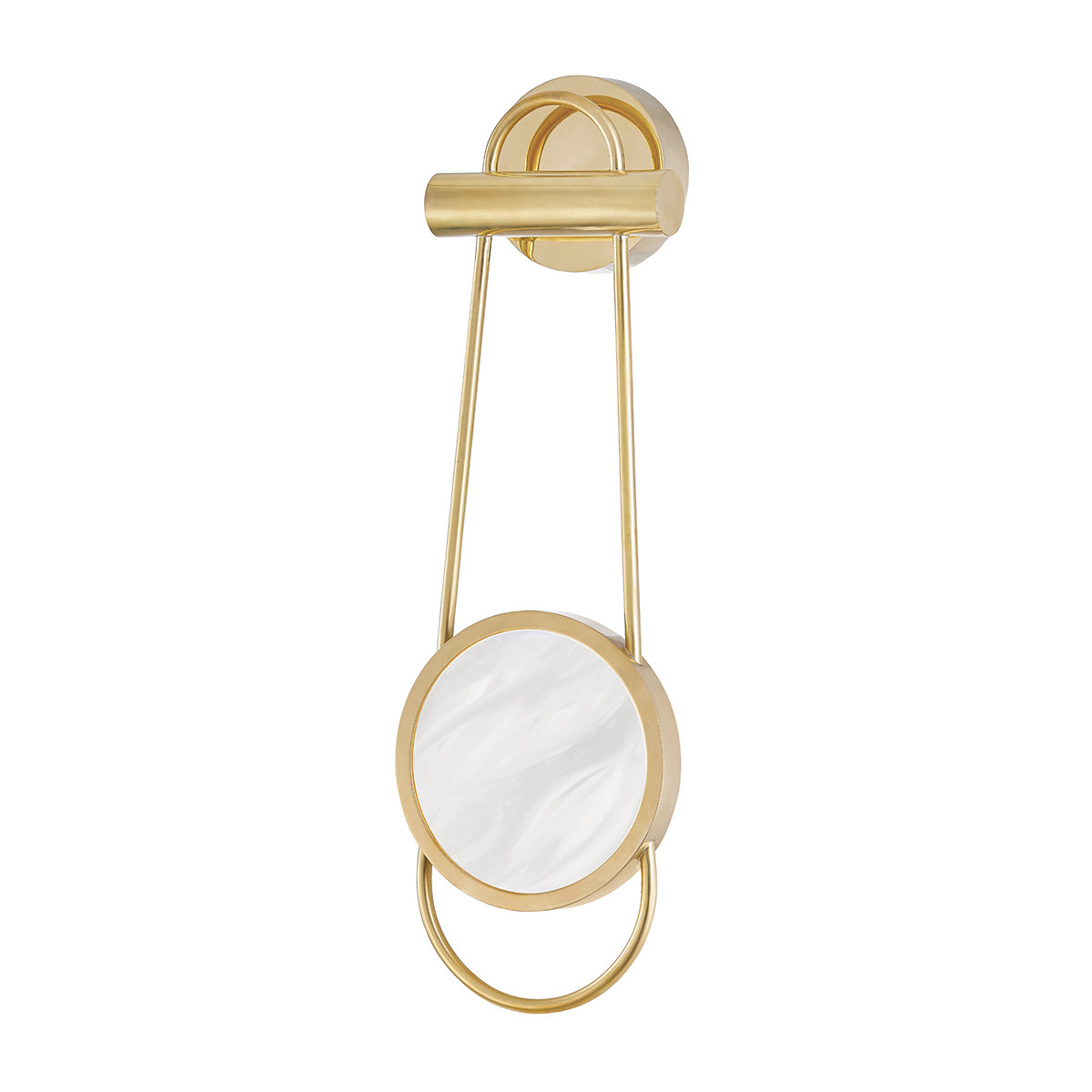 Jervis Wall Sconce in aged brass — a Hudson Valley wall sconce for bathrooms, hallways, and living rooms at Laurie Yapp Home.