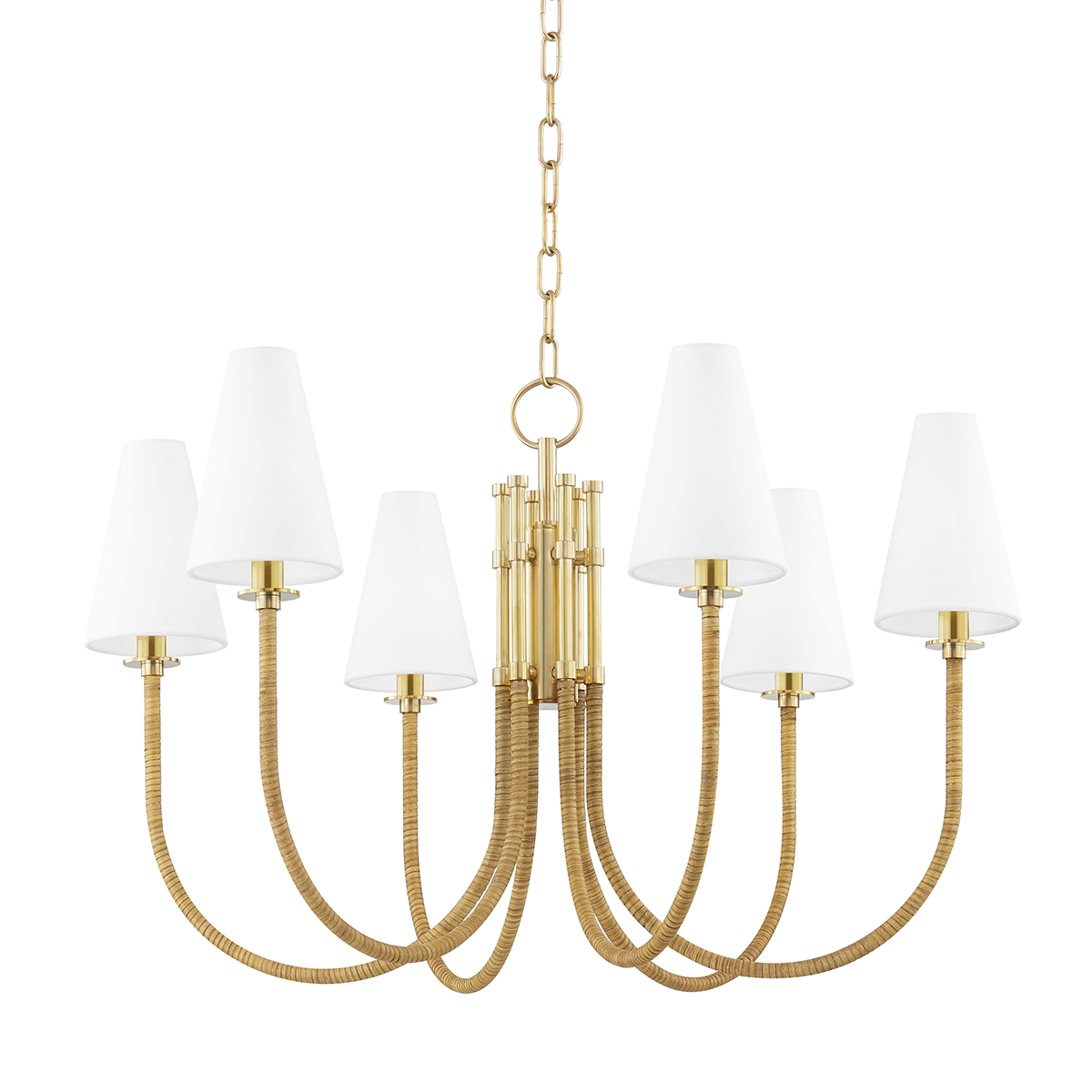 Ripley Chandelier in aged brass — a Hudson Valley chandelier for dining rooms, entries, and living rooms at Laurie Yapp Home.