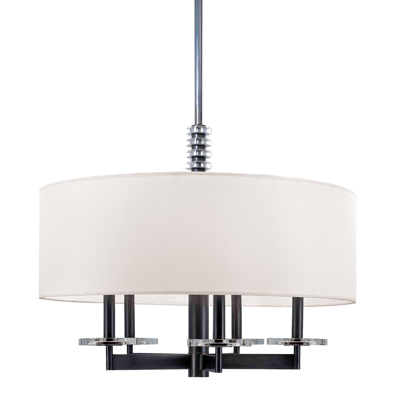 Chelsea Chandelier in polished nickel — a Hudson Valley chandelier for dining rooms, entries, and living rooms at Laurie Yapp Home.