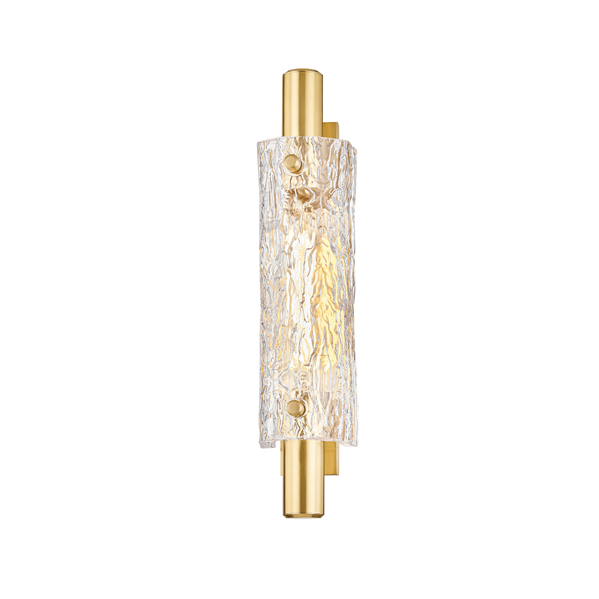 Harwich Wall Sconce 3.5" x 18" in aged brass — a Hudson Valley wall sconce for bathrooms, hallways, and living rooms at Laurie Yapp Home.