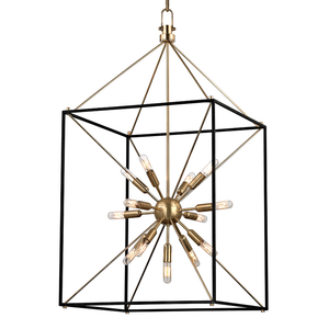 Glendale Lantern 20.25" in aged brass — a Hudson Valley lantern for entries, foyers, and covered porches at Laurie Yapp Home.