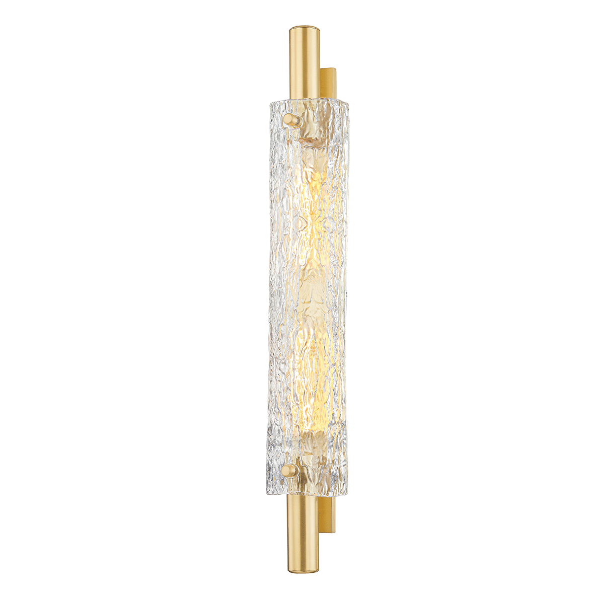 Harwich Wall Sconce 3.5" x 28.75" in aged brass — a Hudson Valley wall sconce for bathrooms, hallways, and living rooms at Laurie Yapp Home.