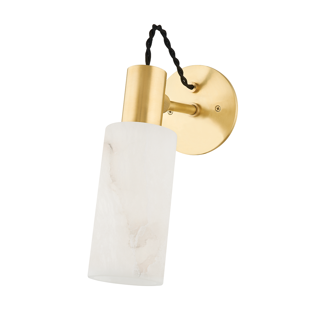 Malba Wall Sconce in aged brass — a Hudson Valley wall sconce for bathrooms, hallways, and living rooms at Laurie Yapp Home.