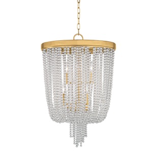 Royalton Chandelier 18.25" in aged brass — a Hudson Valley chandelier for dining rooms, entries, and living rooms at Laurie Yapp Home.