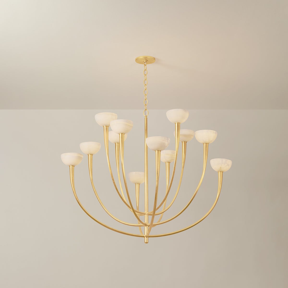 Maywood Chandelier 45.25" shown from a second angle to highlight the frame, arms, and shade detail.