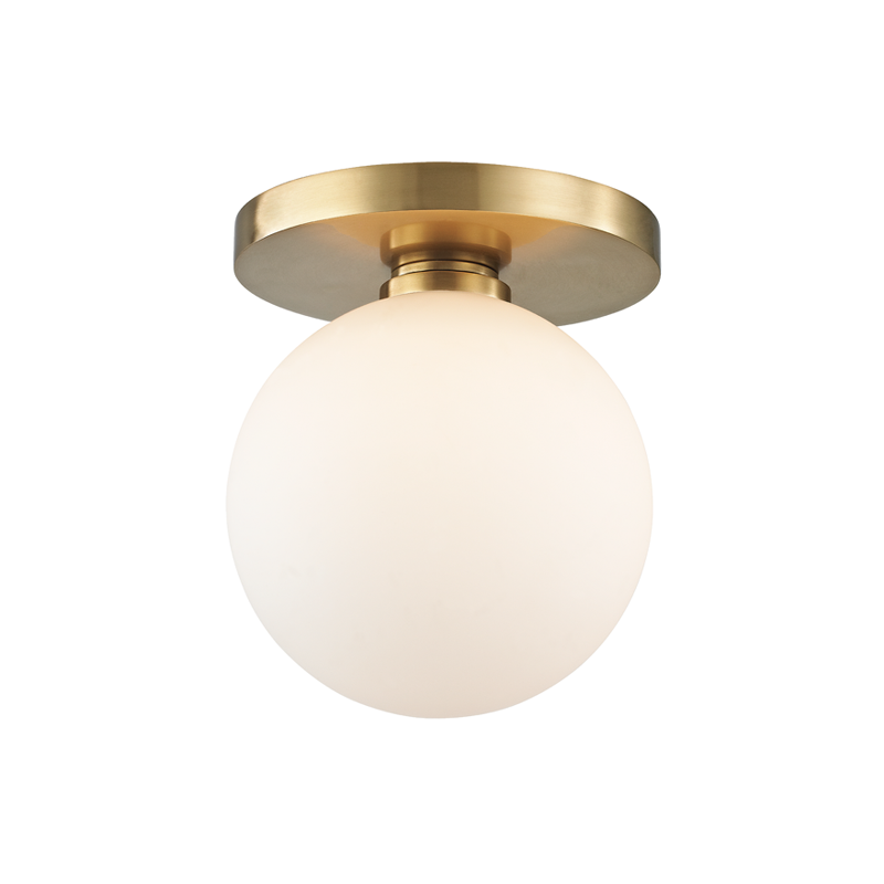 Baird Bath And Vanity 4.75" in aged brass — a Hudson Valley bath and vanity for bathrooms and powder rooms at Laurie Yapp Home.