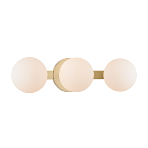 Baird Bath And Vanity 17" in aged brass — a Hudson Valley bath and vanity for bathrooms and powder rooms at Laurie Yapp Home.