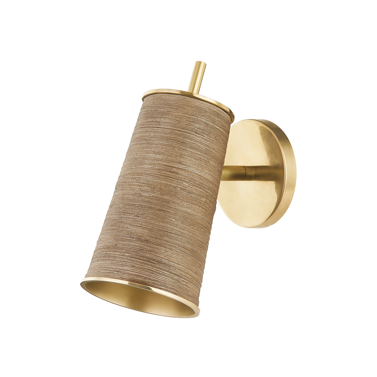 Delran Wall Sconce in aged brass — a Hudson Valley wall sconce for bathrooms, hallways, and living rooms at Laurie Yapp Home.