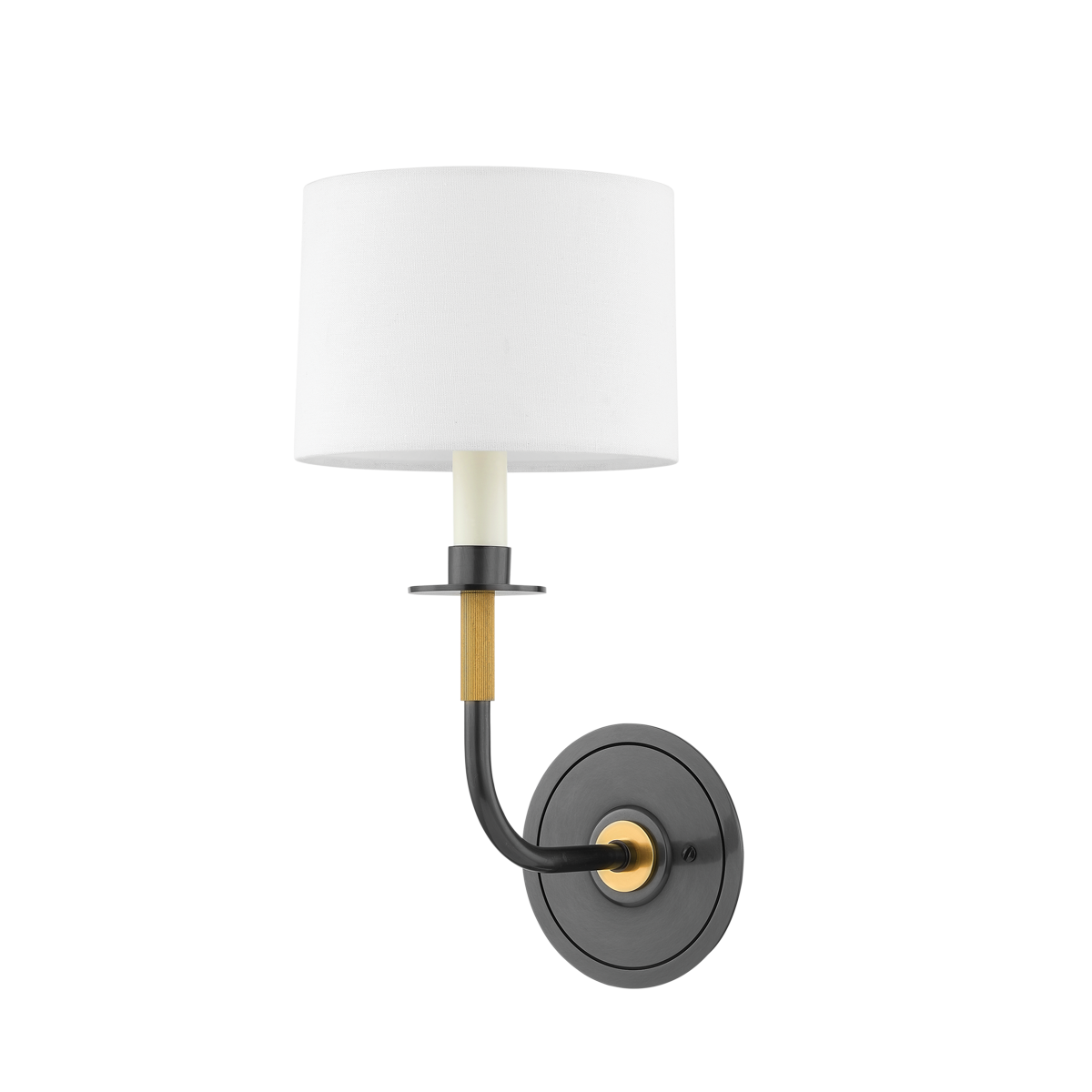 Paramus Wall Sconce in aged brass — a Hudson Valley wall sconce for bathrooms, hallways, and living rooms at Laurie Yapp Home.