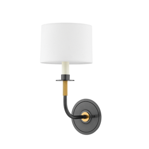 Paramus Wall Sconce shown from a second angle to highlight the arm curve and shade silhouette.