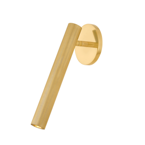 Simeon Wall Sconce in aged brass — a Hudson Valley wall sconce for bathrooms, hallways, and living rooms at Laurie Yapp Home.
