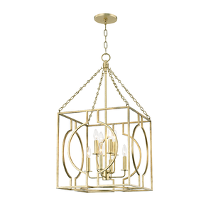 Octavio Lantern 18.25" shown from a second angle to highlight the frame and glass panel detail.