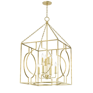 Octavio Lantern 24" shown from a second angle to highlight the frame and glass panel detail.