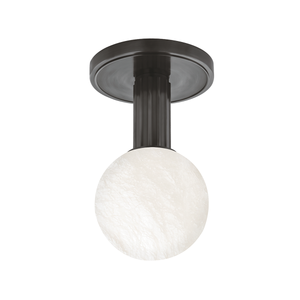 Murray Hill Flush Mount in dark bronze shown from a second angle to highlight the shade profile and mounting canopy.