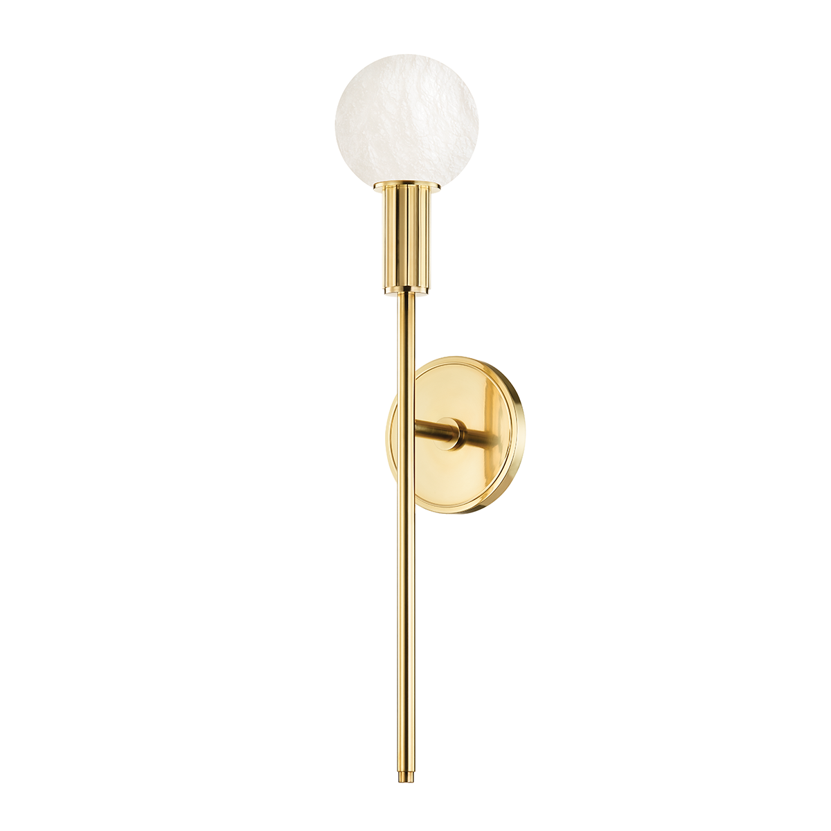 Murray Hill Wall Sconce 4.5" x 22" in aged brass — a Hudson Valley wall sconce for bathrooms, hallways, and living rooms at Laurie Yapp Home.