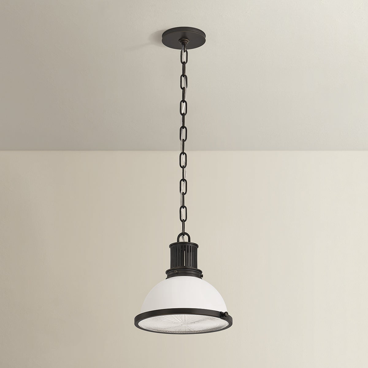 Close-up of the Pinesbridge Pendant 10.5" in dark bronze showing the shade shape and metal detail.