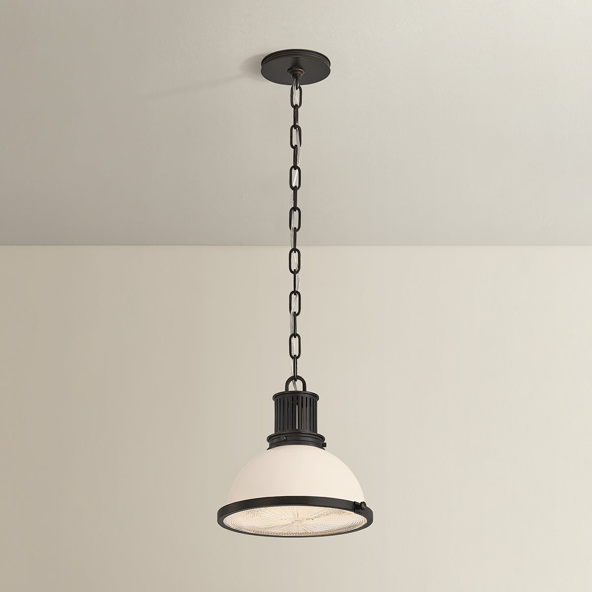 Close-up of the Pinesbridge Pendant 10.5" in dark bronze showing the shade shape and metal detail.