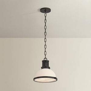 Close-up of the Pinesbridge Pendant 10.5" in dark bronze showing the shade shape and metal detail.