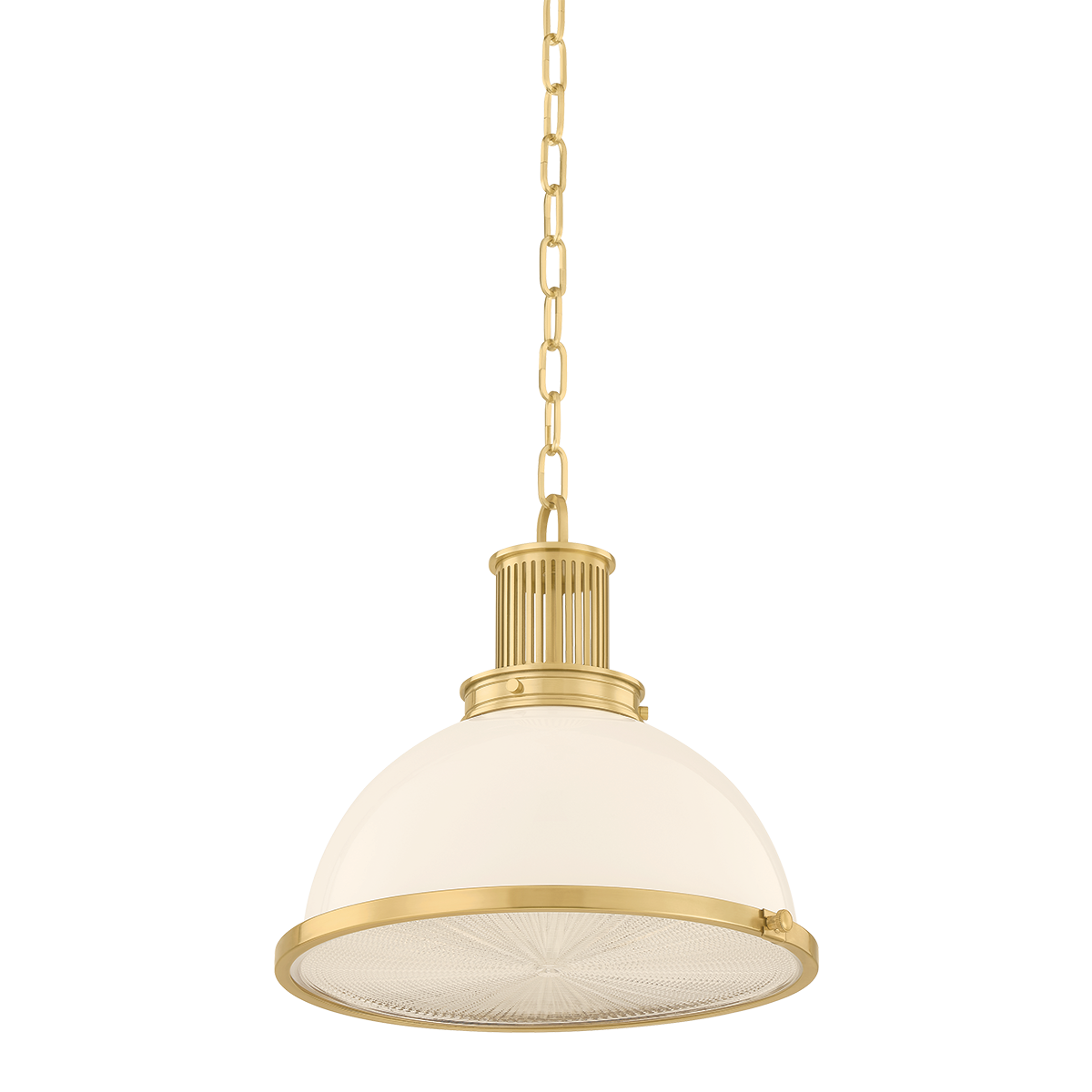 Pinesbridge Pendant 14.5" in aged brass — a Hudson Valley pendant for kitchens, entries, and dining rooms at Laurie Yapp Home.