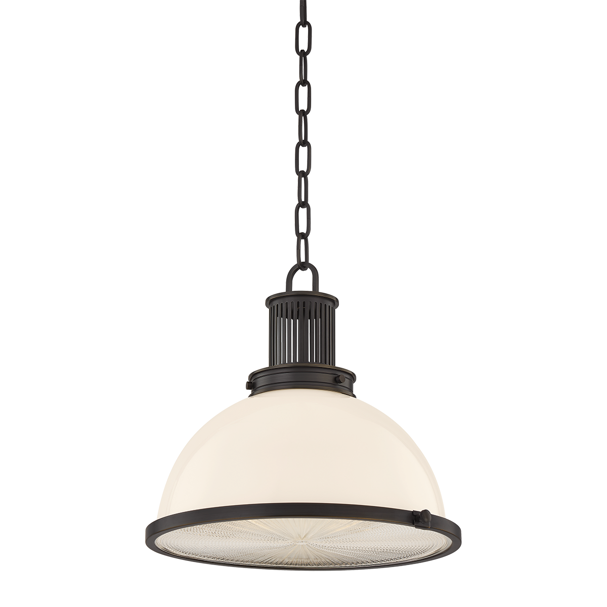 Pinesbridge Pendant 14.5" in dark bronze shown from a second angle to highlight the shade shape and metal detail.