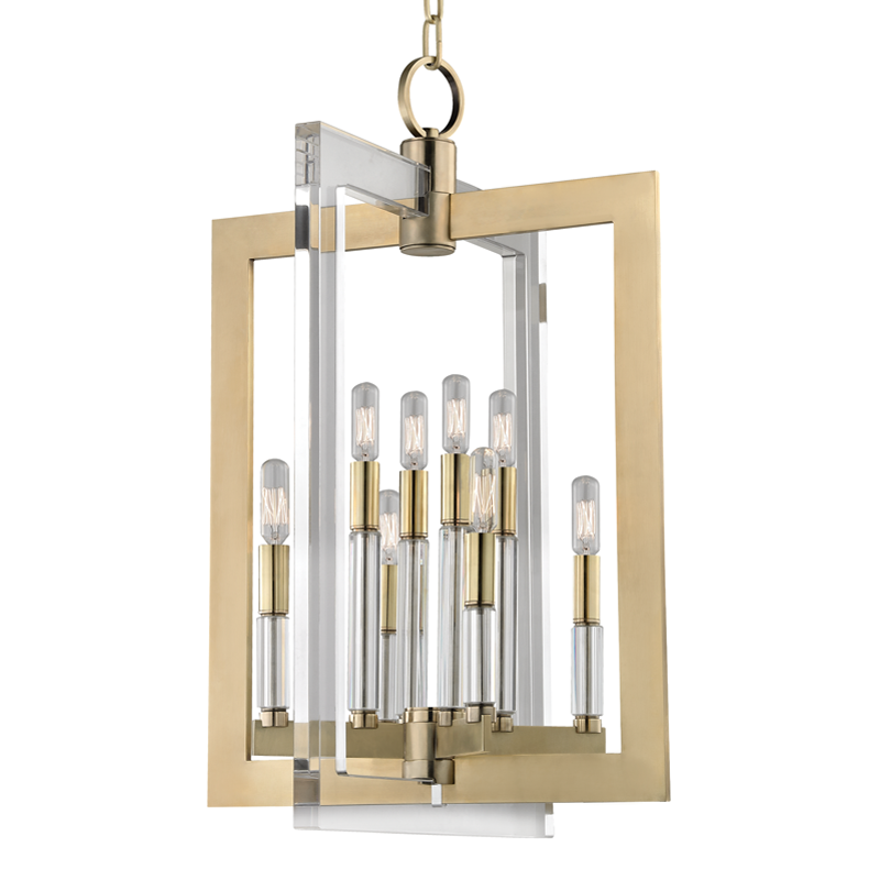Wellington Pendant 17.5" in aged brass — a Hudson Valley pendant for kitchens, entries, and dining rooms at Laurie Yapp Home.