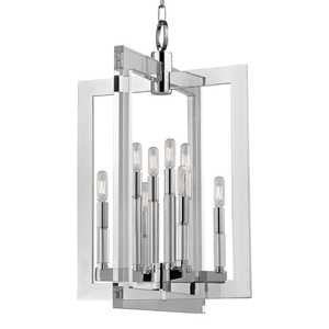 Wellington Pendant 17.5" in polished nickel shown from a second angle to highlight the shade shape and metal detail.