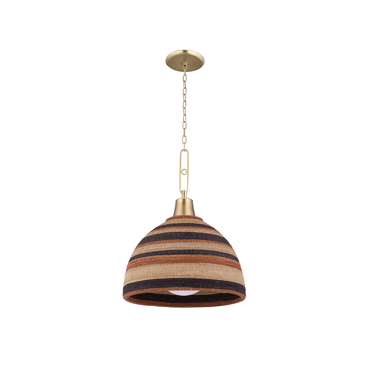 Lido Beach Pendant in aged brass — a Hudson Valley pendant for kitchens, entries, and dining rooms at Laurie Yapp Home.