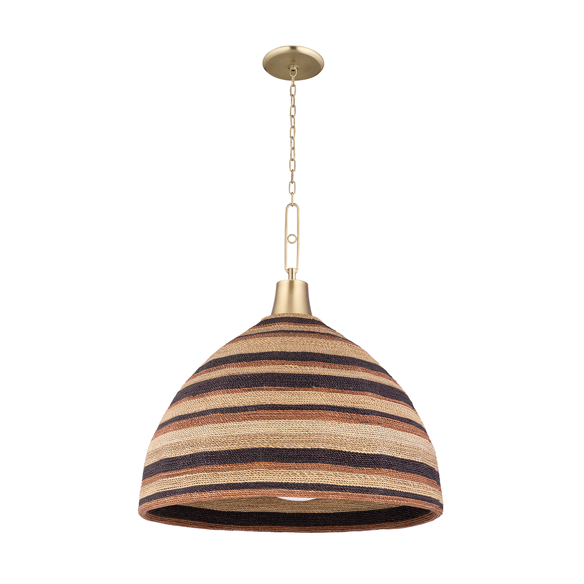 Lido Beach Chandelier 30" in aged brass — a Hudson Valley chandelier for dining rooms, entries, and living rooms at Laurie Yapp Home.