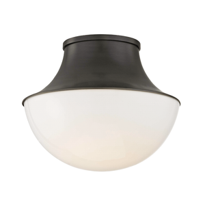 Lettie Flush Mount 10.75" in bronze shown from a second angle to highlight the shade profile and mounting canopy.