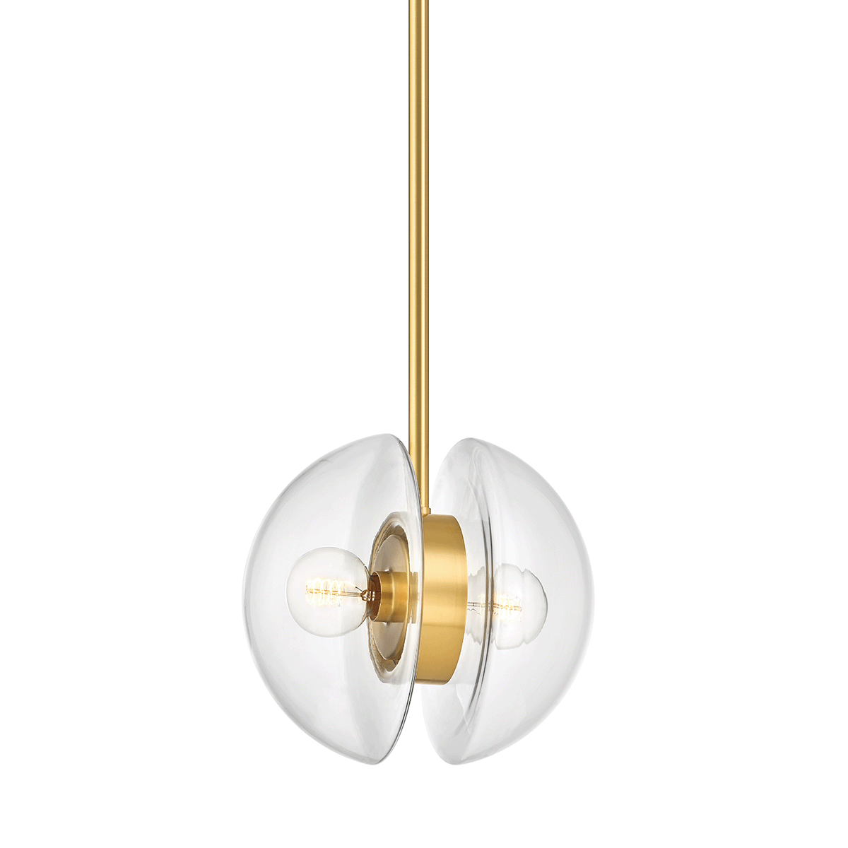 Kert Pendant 11.75" in aged brass — a Hudson Valley pendant for kitchens, entries, and dining rooms at Laurie Yapp Home.