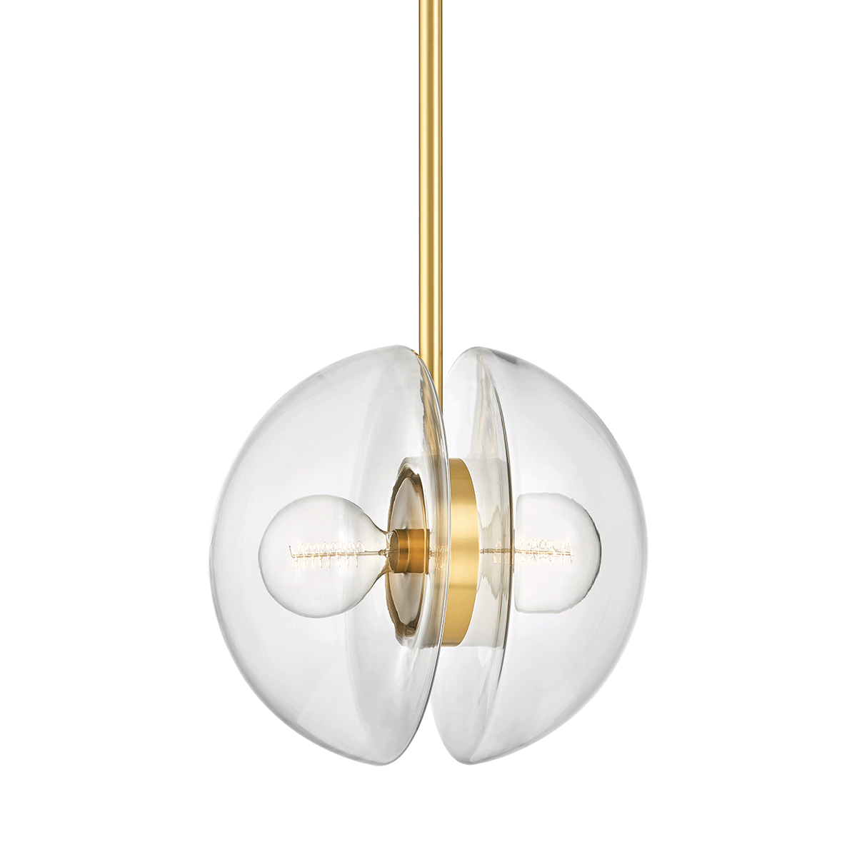 Kert Pendant 17" in aged brass — a Hudson Valley pendant for kitchens, entries, and dining rooms at Laurie Yapp Home.