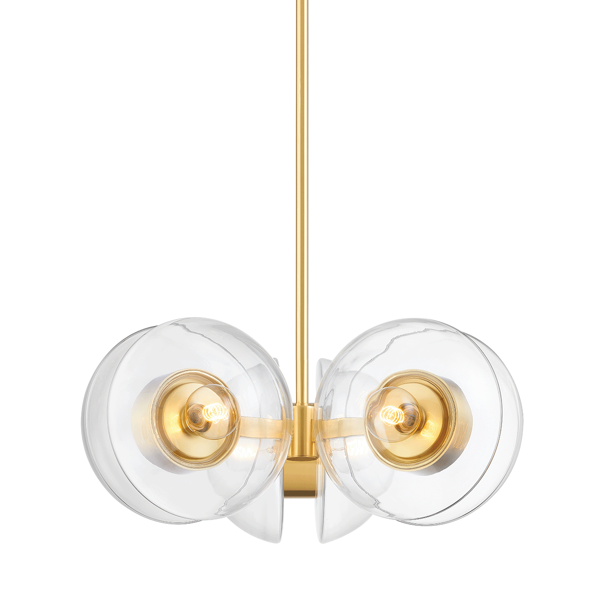 Kert Chandelier 27" in aged brass — a Hudson Valley chandelier for dining rooms, entries, and living rooms at Laurie Yapp Home.