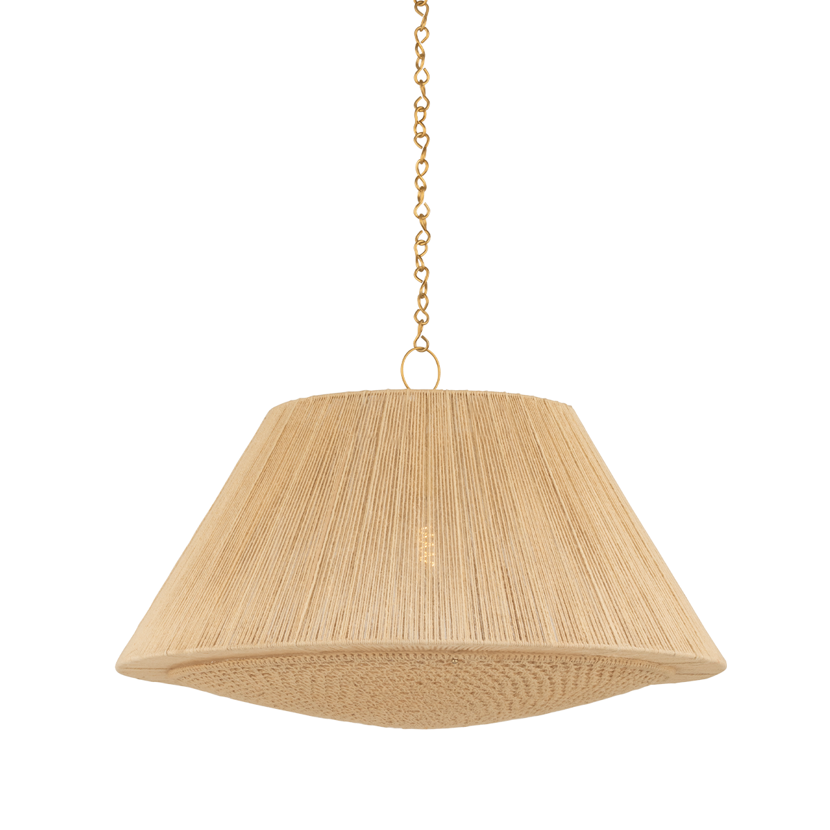 Mystic Pendant 36" in aged brass — a Hudson Valley pendant for kitchens, entries, and dining rooms at Laurie Yapp Home.