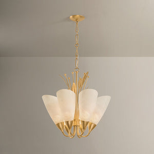 Forest Glen Chandelier 26" shown from a second angle to highlight the frame, arms, and shade detail.