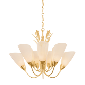 Forest Glen Chandelier 42.25" — a Hudson Valley chandelier for dining rooms, entries, and living rooms at Laurie Yapp Home.