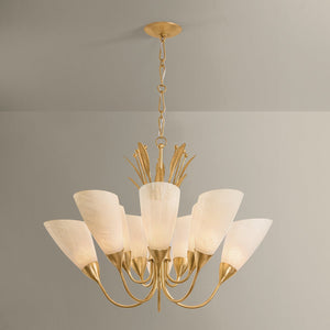 Forest Glen Chandelier 42.25" shown from a second angle to highlight the frame, arms, and shade detail.