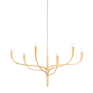 Labra Chandelier 36.75" shown from a second angle to highlight the frame, arms, and shade detail.