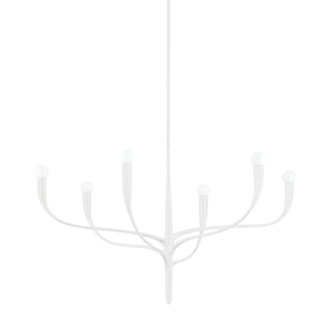 Labra Chandelier 36.75" shown from the front to reveal the frame, arms, and shade detail.