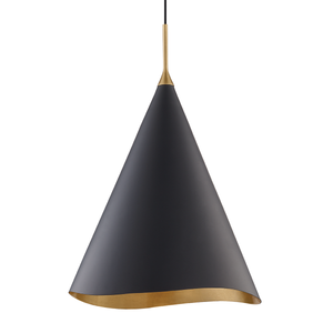 Martini Pendant 18" in black — a Hudson Valley pendant for kitchens, entries, and dining rooms at Laurie Yapp Home.