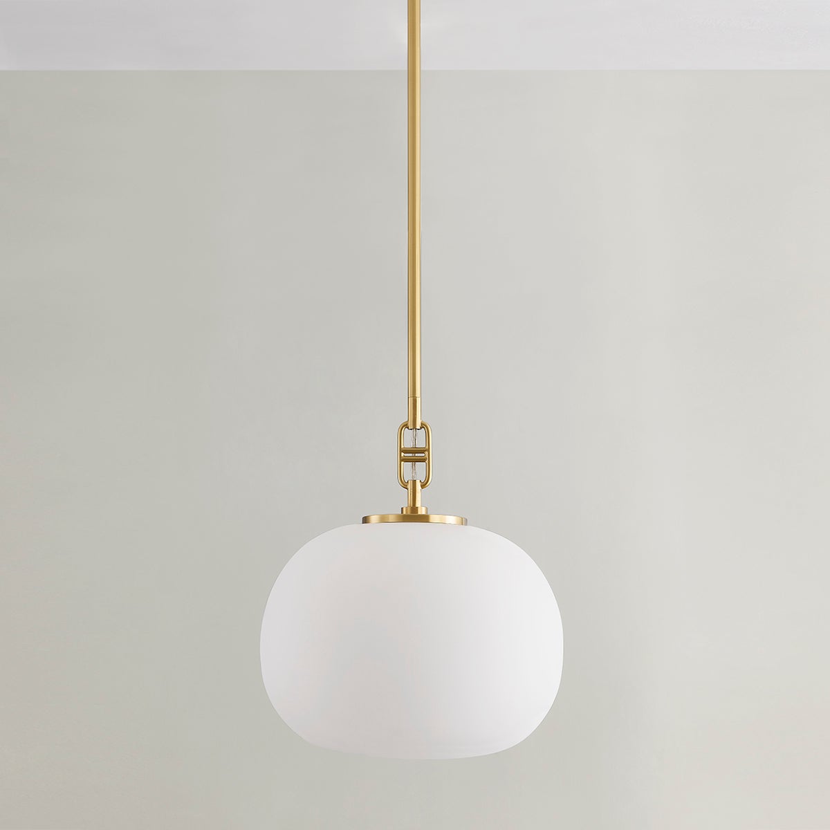 Ingels Pendant 11" in aged brass — a Hudson Valley pendant for kitchens, entries, and dining rooms at Laurie Yapp Home.