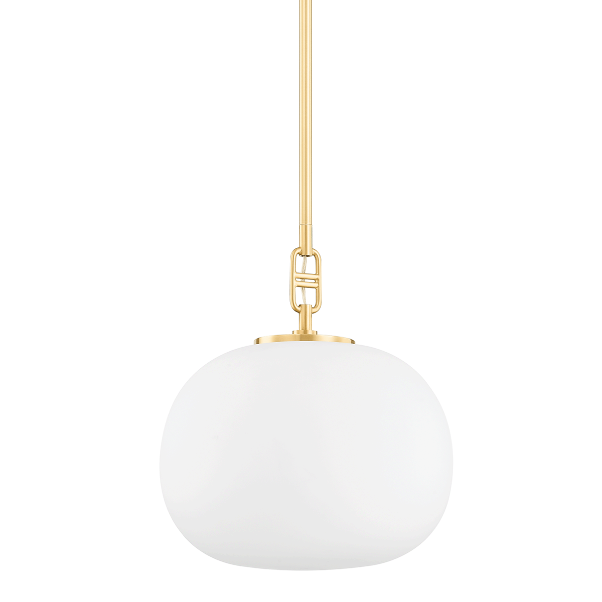Ingels Pendant 11" in aged brass — a Hudson Valley pendant for kitchens, entries, and dining rooms at Laurie Yapp Home.