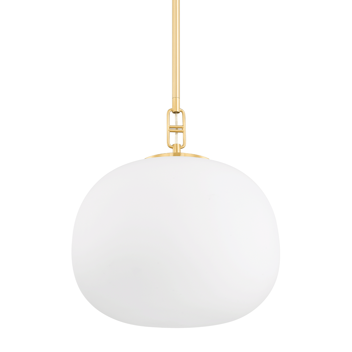 Ingels Pendant 16" in aged brass — a Hudson Valley pendant for kitchens, entries, and dining rooms at Laurie Yapp Home.