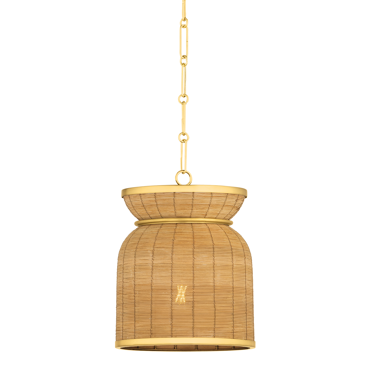 Parkchester Pendant 13" in aged brass — a Hudson Valley pendant for kitchens, entries, and dining rooms at Laurie Yapp Home.