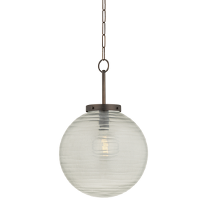 Falls Mills Pendant 16" in dark bronze shown from a second angle to highlight the shade shape and metal detail.